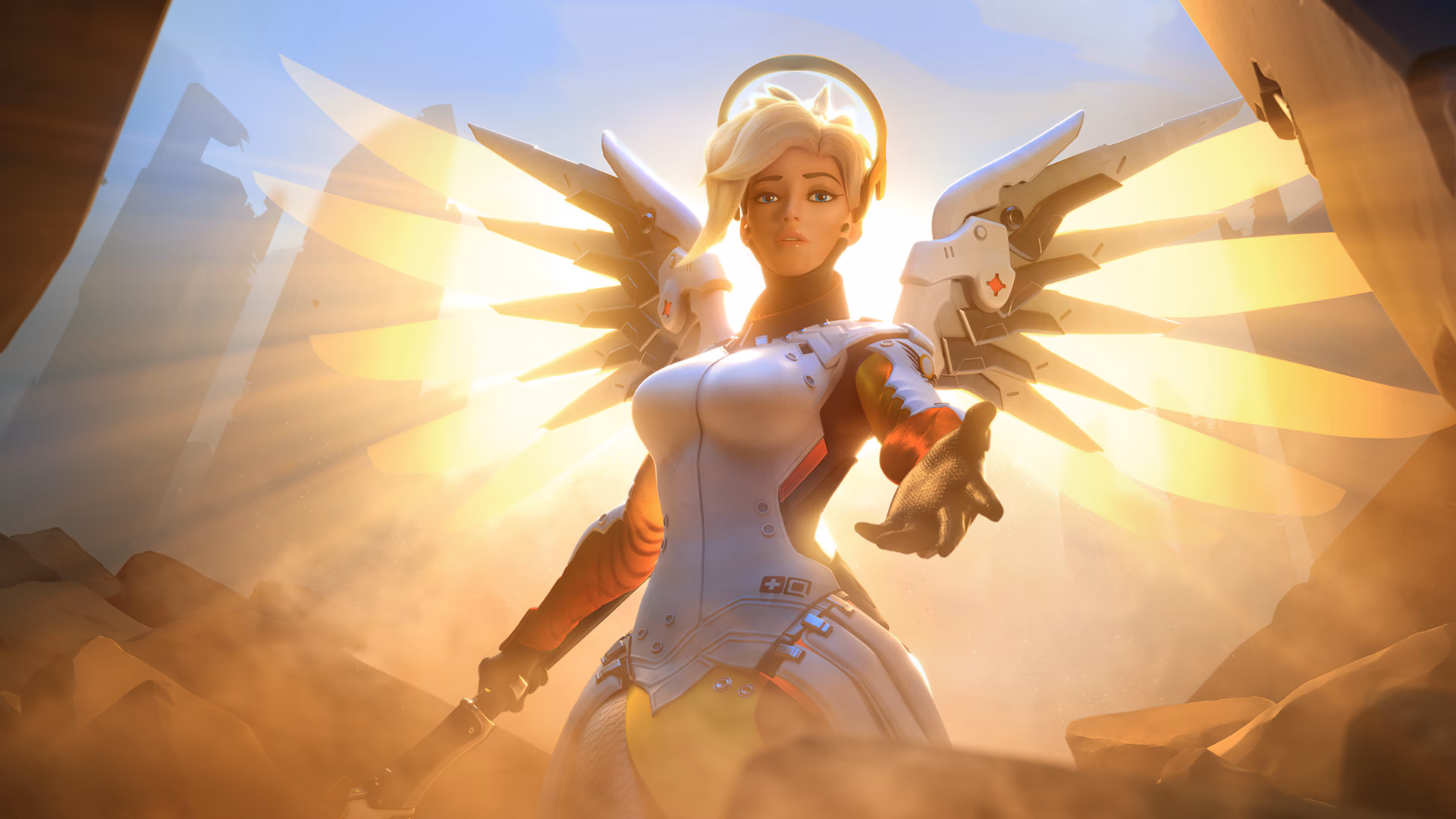 Mercy, the winged angel healer from Overwatch